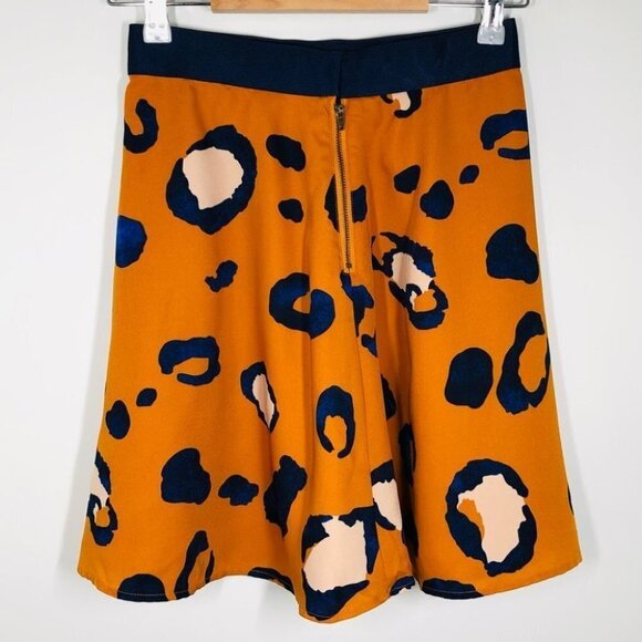 PHILIP Lim for‎ Target Orange & Blue  Leopard Print Skirt Size 2 - Picture 8 of 8